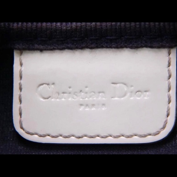 CHRISTIAN DIOR VINTAGE MONOGRAM BLUE TROTTER POUCH - Picture 10 of 13